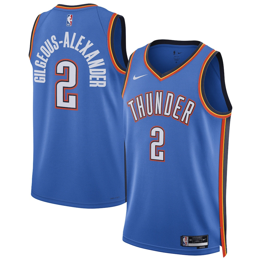 Oklahoma City Thunder Replica Icon Swingman Jersey Gilgeous Alexander Unisex stitched basketball jersey for game day fanwear