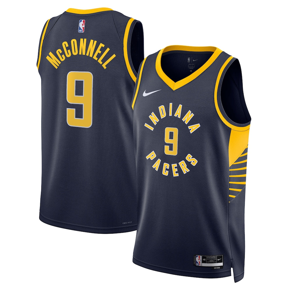 Indiana Pacers Icon Edition Swingman Jersey Navy Tj Mcconnell Unisex stitched basketball jersey for game day fanwear