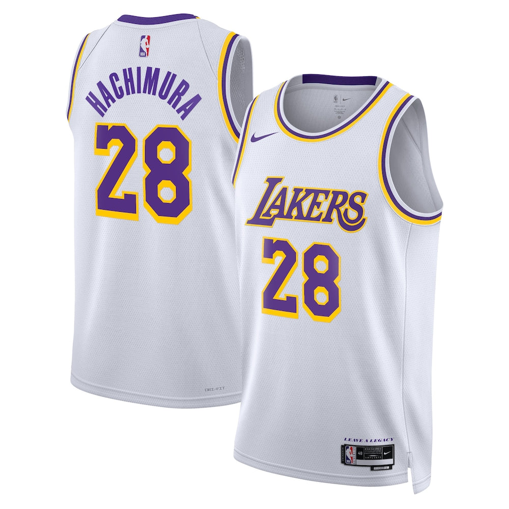 Los Angeles Lakers Association Edition Swingman Jersey White Rui Hachimura Unisex stitched basketball jersey for game day