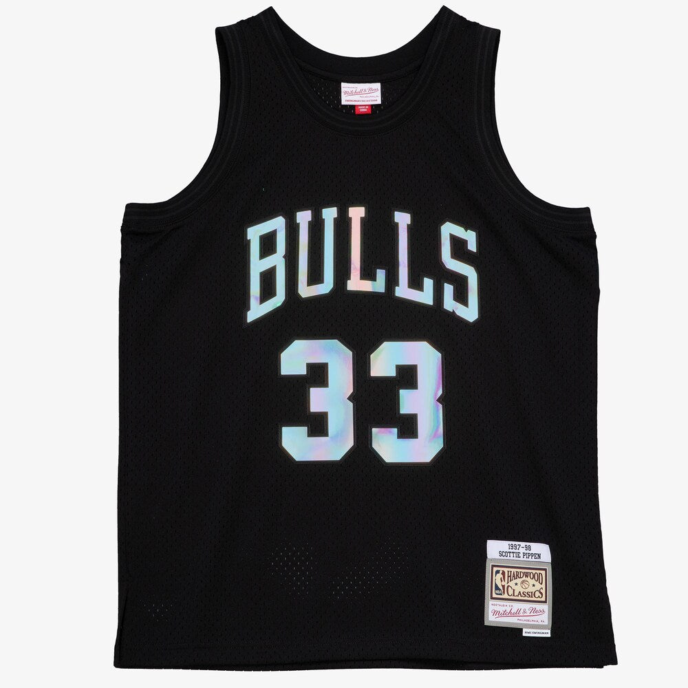 Chicago Bulls Iridescent Swingman Jersey Scottie Pippen 1997 stitched basketball jersey for game day fanwear