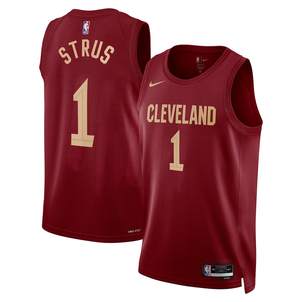 Cleveland Cavaliers Icon Edition Swingman Jersey Maroon Max Strus Unisex stitched basketball jersey for game day fanwear