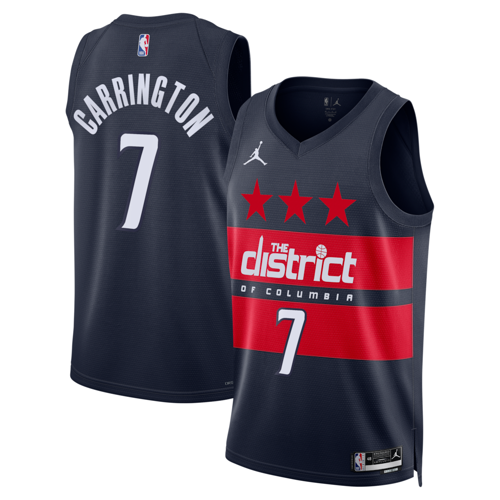 Washington Wizards Jordan Brand Statement Edition Swingman Jersey Navy Bub Carrington Mens stitched basketball jersey for