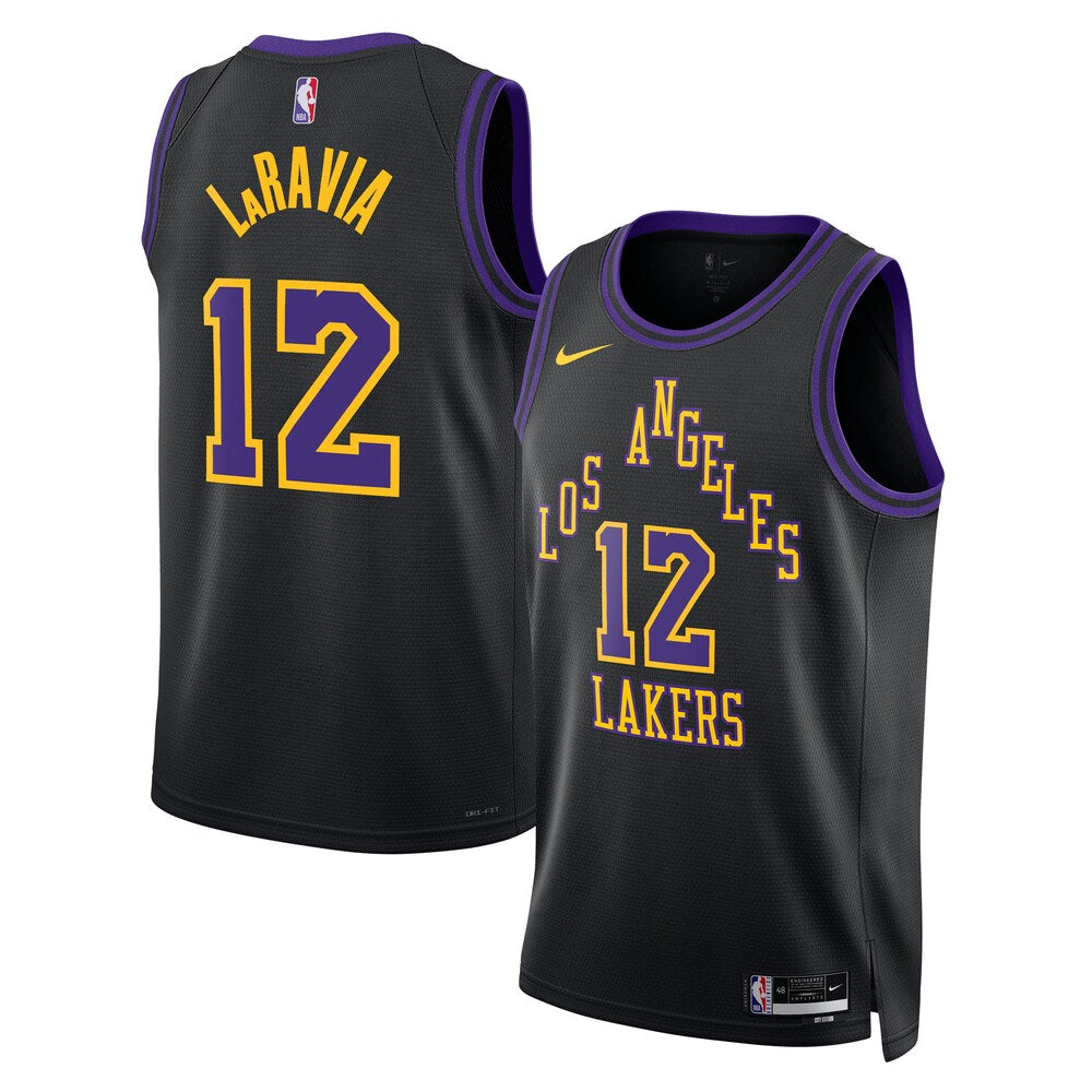LAL 2025/26 City Edition Swingman Jersey - Black - Jake LaRavia - Unisex RTJ Basketball 646