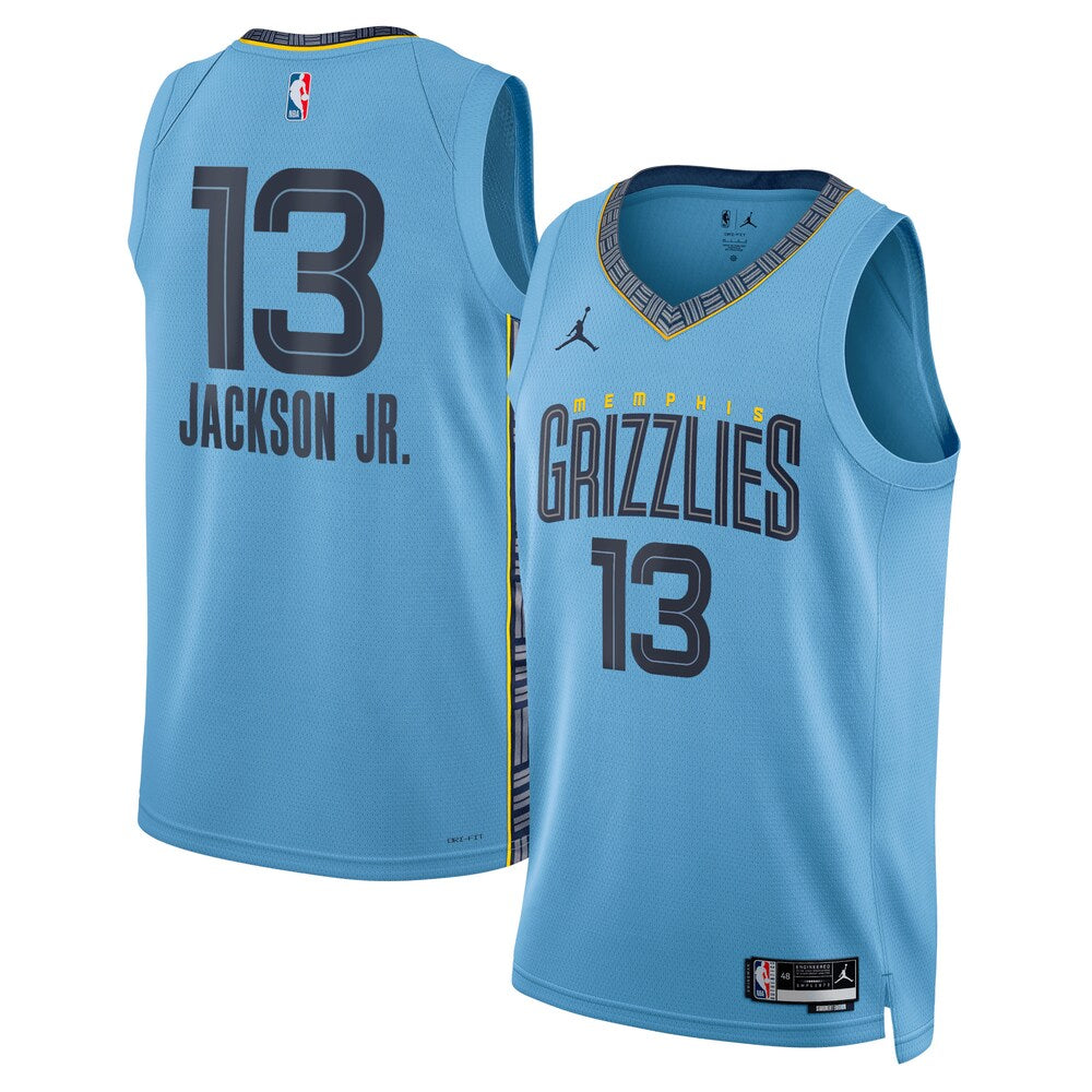 Memphis Grizzlies Jordan Statement Edition Swingman Jersey Light Blue Jaren Jackson Jr Unisex stitched basketball jersey for