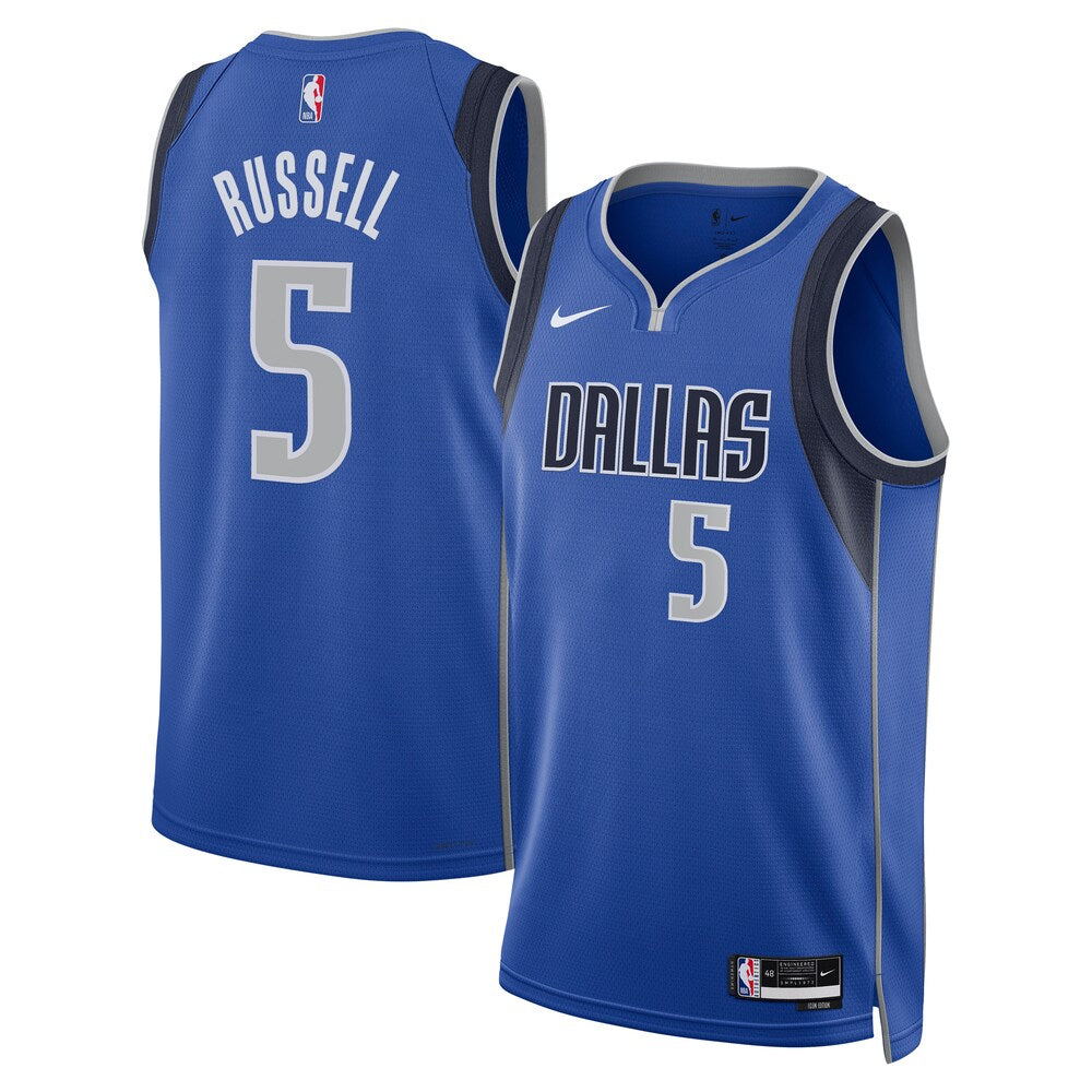 Dallas Mavericks Icon Edition Swingman Jersey Blue Dangelo Russell Unisex stitched basketball jersey for game day fanwear
