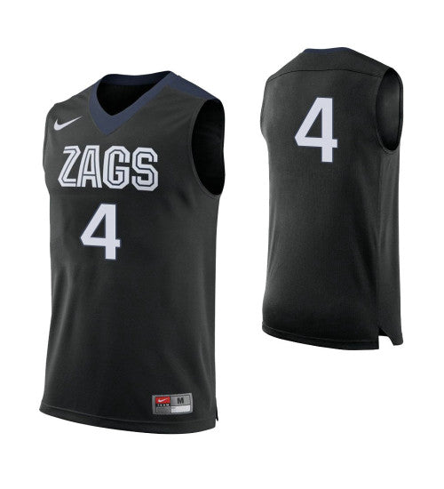 Gonzaga Bulldogs 4 Greg Foster Jr College Basketball Jersey Black stitched retro jersey