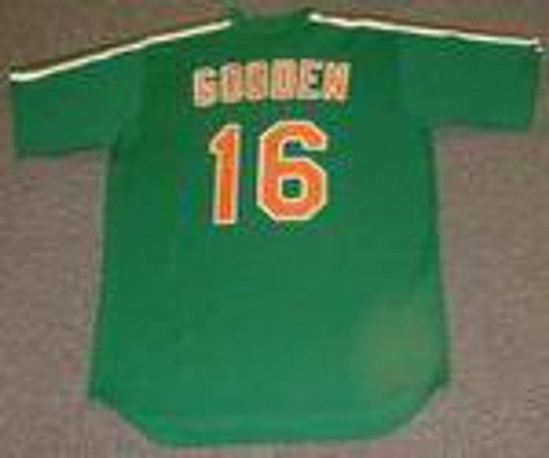 New York Mets Dwight Gooden Cooperstown St Pattys MLB jersey front view