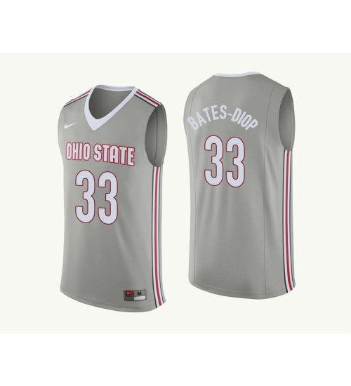 Ohio State Buckeyes 33 Keita Bates Diop College Basketball Jersey Gray 4028 | Stitched Jersey RTJS 7720