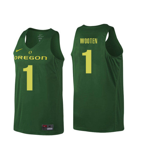 Oregon Ducks 1 Kenny Wooten College Basketball Jersey Green 4204 | Stitched Jersey RTJS 7544
