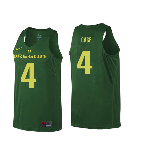 Oregon Ducks 4 Mj Cage College Basketball Jersey Green | Stitched Jersey RTJS 7478