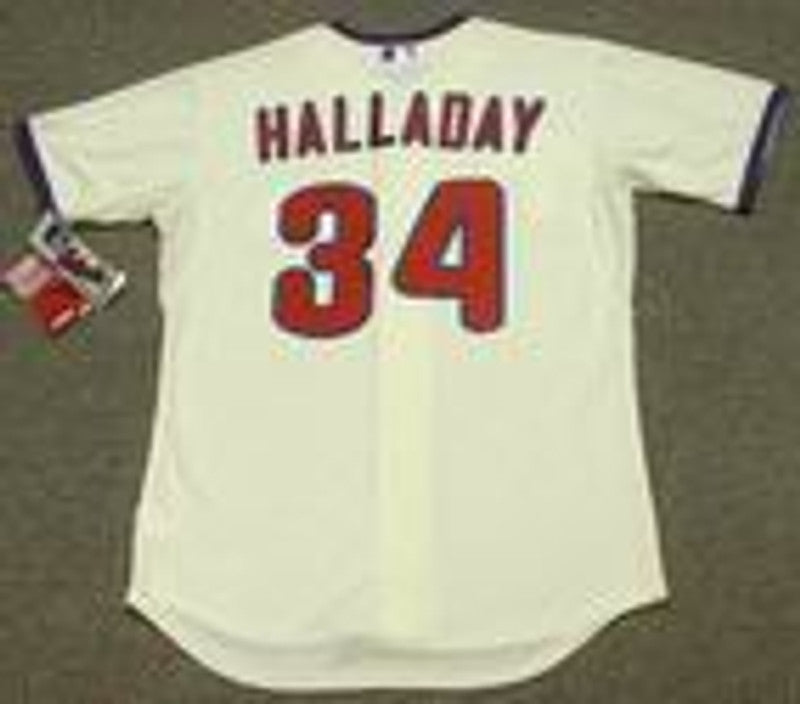Philadelphia Phillies Roy Halladay Cool Base MLB jersey front view