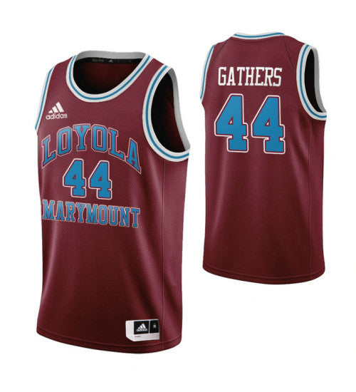 Loyola Marymount Lions 44 Hank Gathers Throwback College Basketball Jersey Wine stitched retro jersey
