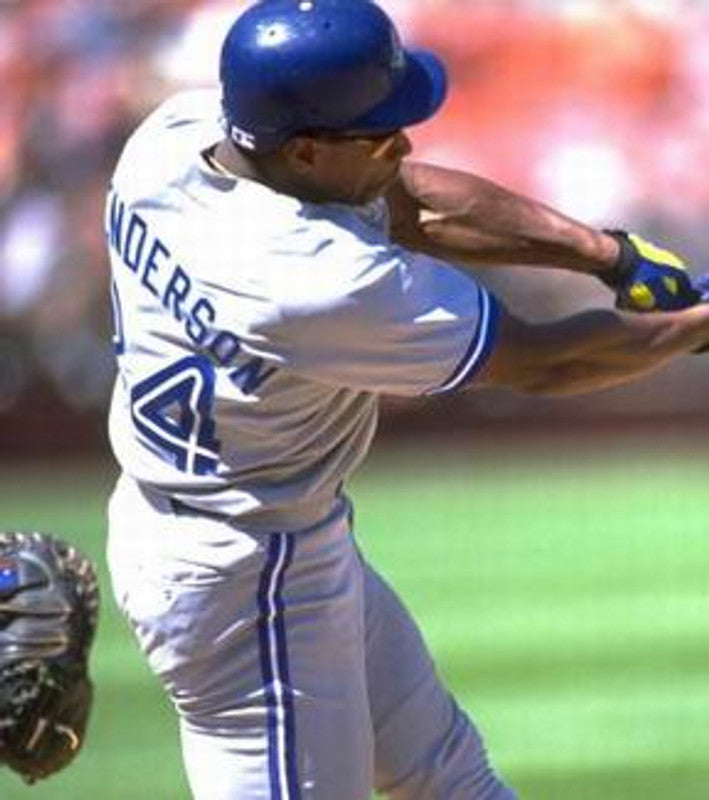 Toronto Blue Jays Rickey Henderson MLB jersey front view