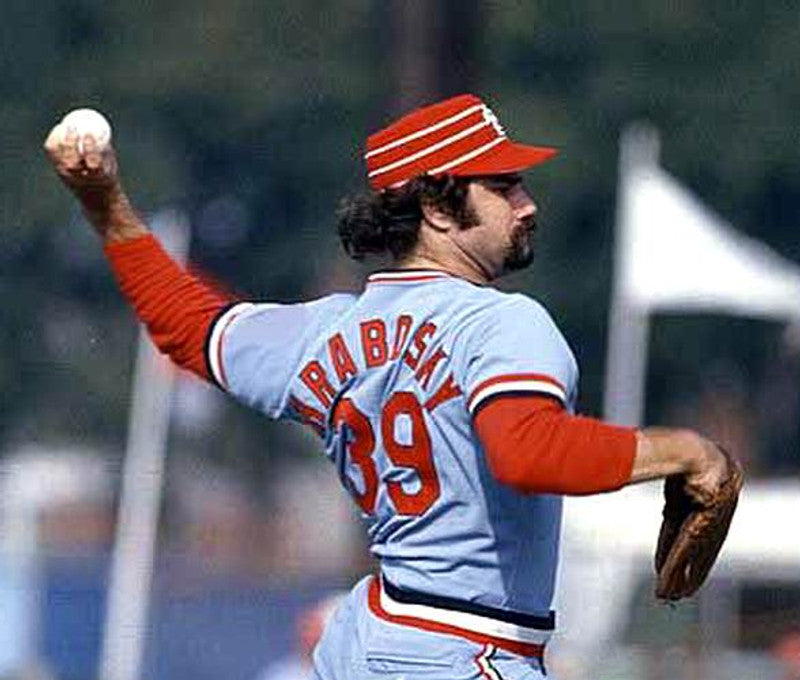 Al Hrabosky St Louis Cardinals 1975 Cooperstown Away Baseball Stitched Jersey jersey front view
