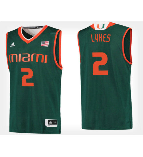 Miami Hurricanes 2 Chris Lykes Green Alternate College Basketball Jersey | Stitched Jersey RTJS 8957