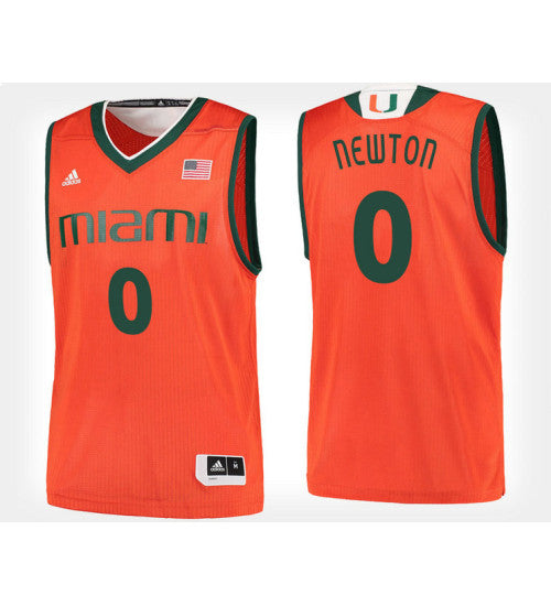 Miami Hurricanes 0 Jaquan Newton Orange Home College Basketball Jersey | Stitched Jersey RTJS 3168