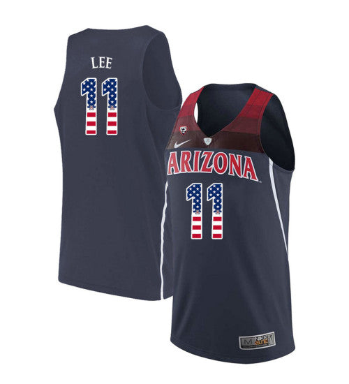 Arizona Wildcats 11 Ira Lee College Basketball Jersey Navy 6129 | Stitched Jersey RTJS 5619