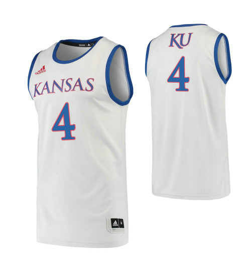Kansas Jayhawks 4 Isaiah Moss College Basketball Jersey Gray stitched retro jersey