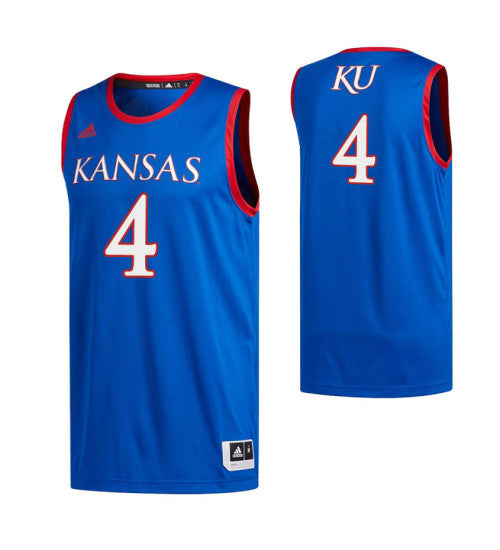 Kansas Jayhawks 4 Isaiah Moss Royal College Basketball Jersey 7962 | Stitched Jersey RTJS 3786