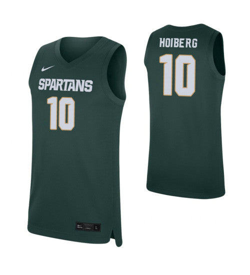 Jack Hoiberg College Basketball Jersey Green Michigan State Spartans stitched retro jersey