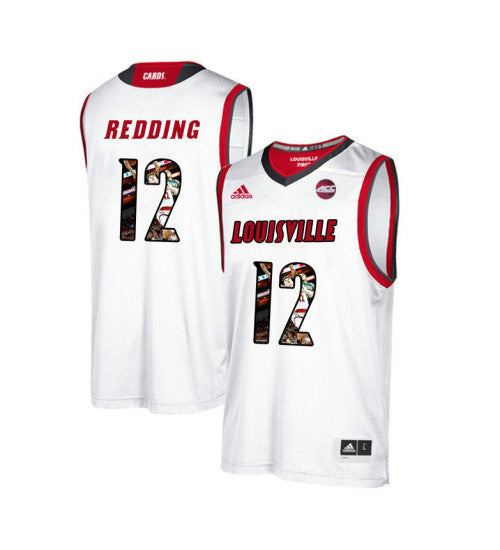 Louisville Cardinals 12 Jacob Redding College Basketball Jersey White | Stitched Jersey RTJS 3502