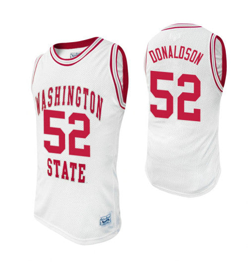 Washington State Cougars 52 James Donaldson Alumni College Basketball Jersey White | Stitched Jersey RTJS 6096