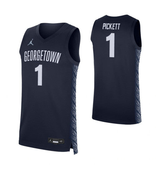 Jamorko Pickett Georgetown Hoyas Navy College Basketball Jersey | Stitched Jersey RTJS 4003