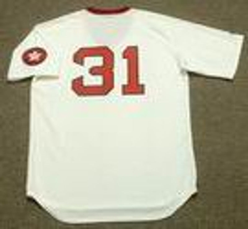 Boston Red Sox Ferguson Jenkins 1970s Cooperstown MLB jersey front view