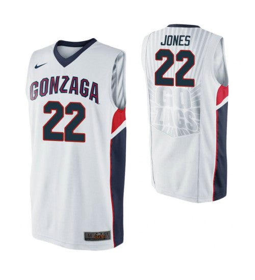 Gonzaga Bulldogs Jeremy Jones College Basketball Jersey White 7442 | Stitched Jersey RTJS 4306
