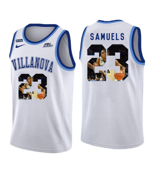 Villanova Wildcats 23 Jermaine Samuels College Basketball Jersey White 5432 | Stitched Jersey RTJS 6316