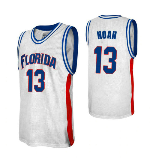 Florida Gators 13 Joakim Noah White College Basketball Jersey stitched retro jersey