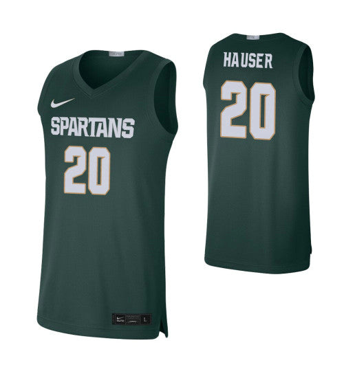 Michigan State Spartans #20 Joey Hauser Alumni Limited College Basketball Jersey Green stitched college jersey