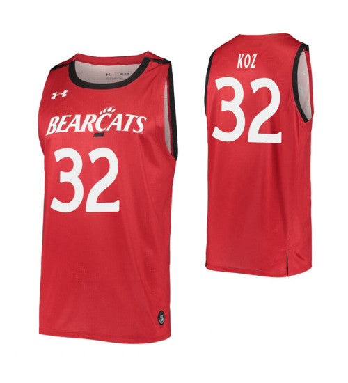 John Koz College Basketball Jersey Red Cincinnati Bearcats | Stitched Jersey RTJS 3974
