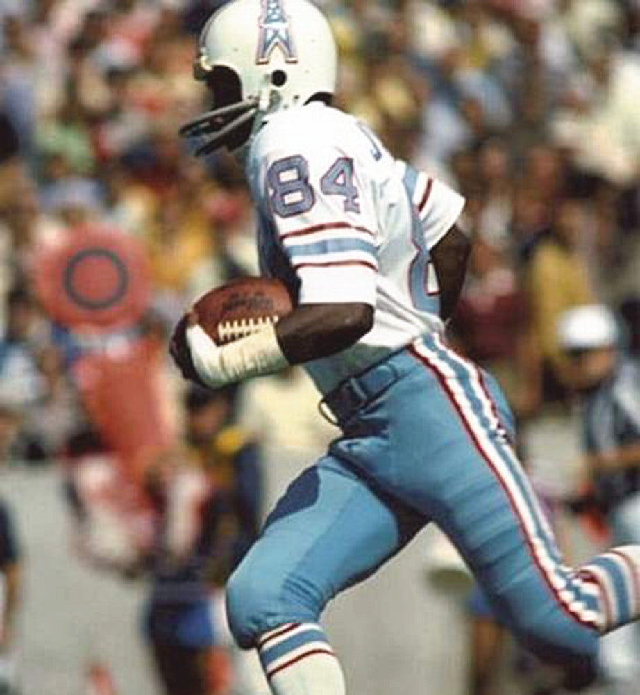 Houston Oilers Billy Shoes Johnson NFL jersey front view