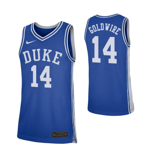 Duke Blue Devils 14 Jordan Goldwire Royal College Basketball Jersey stitched basketball jersey for game day fanwear