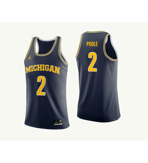 Michigan Wolverines 2 Jordan Poole College Basketball Jersey Navy 3160 | Stitched Jersey RTJS 8588