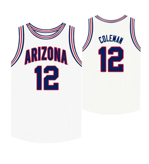 Arizona Wildcats Justin Coleman College Basketball Jersey White | Stitched Jersey RTJS 5482