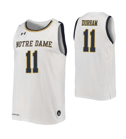 Notre Dame Fighting Irish #11 Juwan Durham White College Basketball Jersey stitched college jersey