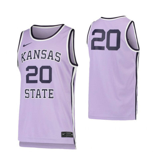 Kansas State Wildcats 20 College College Basketball Jersey Purple | Stitched Jersey RTJS 3712