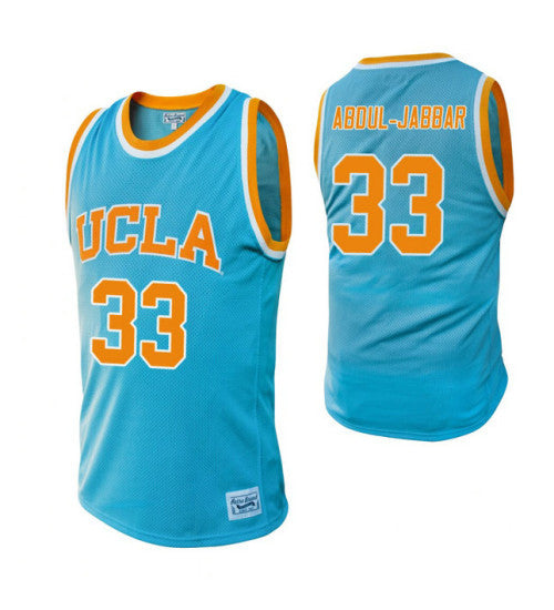 UCLA Bruins Kareem Abdul Jabbar Alumni #33 Blue stitched throwback college basketball jersey
