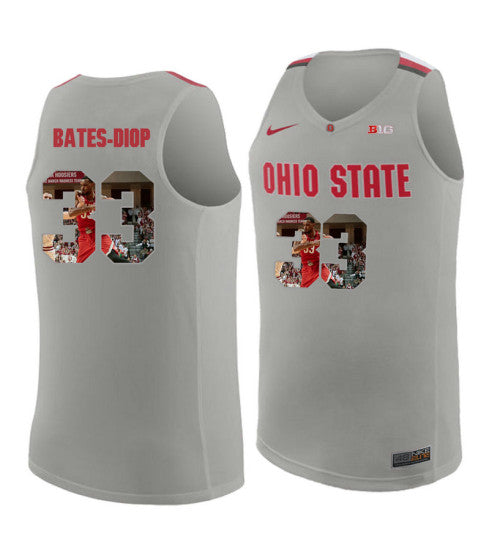 Ohio State Buckeyes 33 Keita Bates Diop College Basketball Jersey Gray 4027 | Stitched Jersey RTJS 7721