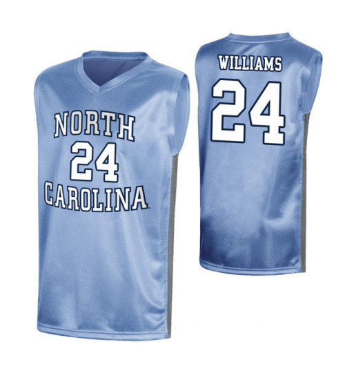 North Carolina Tar Heels 24 Kenny Williams Royal College Basketball Jersey | Stitched Jersey RTJS 8068