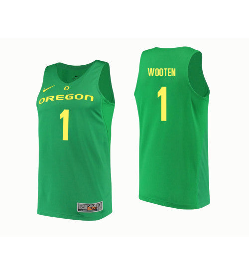 Oregon Ducks #1 Kenny Wooten College Basketball Jersey Green 9993 stitched college jersey