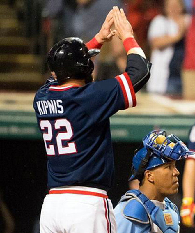 Cleveland Indians Jason Kipnis 1970s Cooperstown MLB jersey front view
