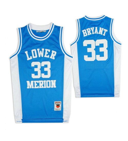 Lower Merion Kobe Bryant 33 High School Basketball College Basketball Jersey Sky Blue stitched retro jersey