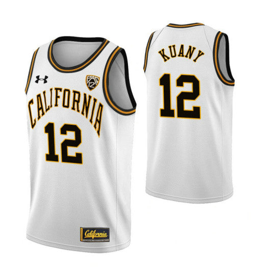 California Golden Bears 12 Kuany Kuany Classic College Basketball Jersey White | Stitched Jersey RTJS 5164
