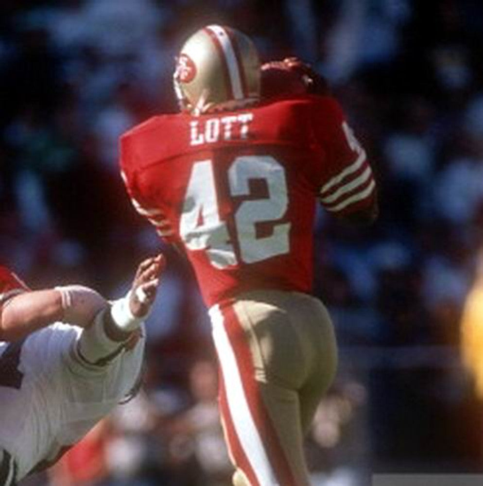 San Francisco 49ers Ronnie Lott NFL jersey front view