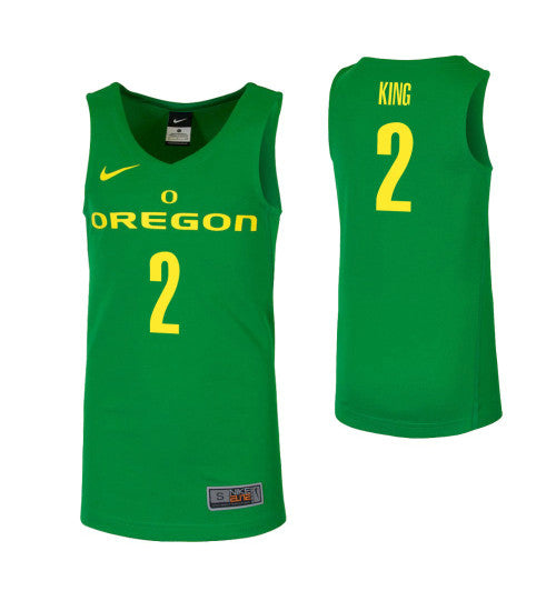 Oregon Ducks 2 Louis King Green College Basketball Jersey | Stitched Jersey RTJS 7512