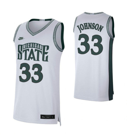 Michigan State Spartans 33 Magic Johnson White College Basketball Jersey 2975 | Stitched Jersey RTJS 8773