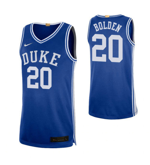 Duke Blue Devils 20 Marques Bolden Royal College Basketball Jersey | Stitched Jersey RTJS 4756